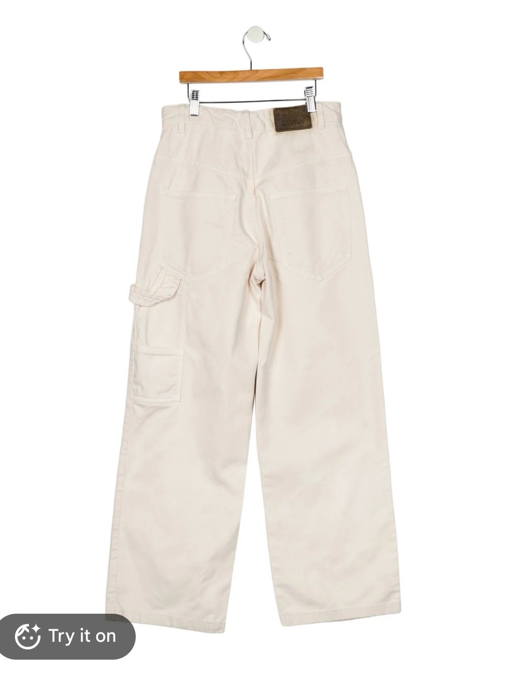 BDG Cream Wide-Leg Jeans